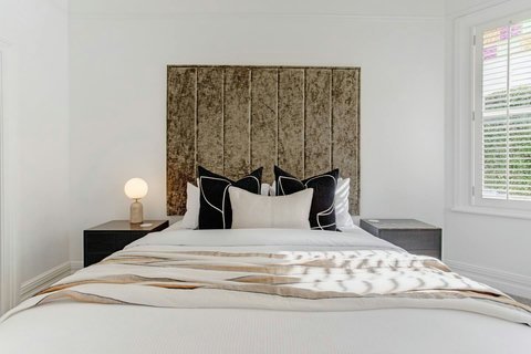 Having an ensuite bathroom makes this room feel like a hotel suite.