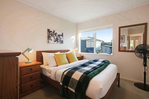 There is plenty of storage in the bedroom with both bedsides, chest of drawer and a single wardrobe.