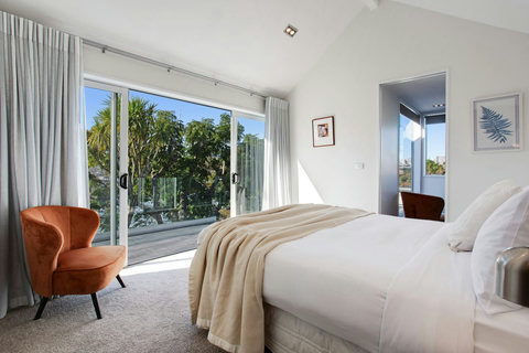 Open the upstairs ranch sliders and enjoy that fresh air onto the upstairs balcony.