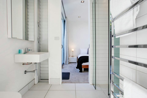 Access to the bathroom is off both bedrooms.