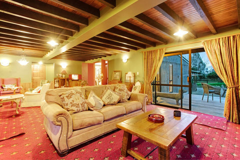 Open up the ranch slider in the lounge for the fresh country air.