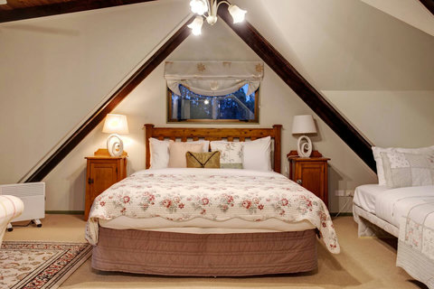 The main bedroom has a King-sized bed and king-single bed.