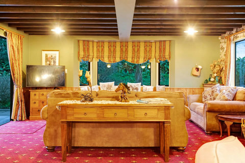 You can relax on the couch and watch TV.