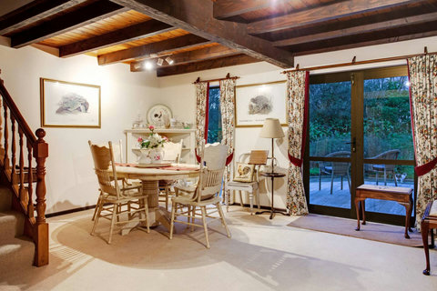 You can open the ranch slider and enjoy the indoor/outdoor flow onto the patio area.