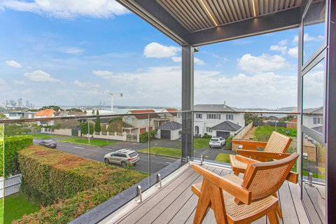 The balcony area off the living spaces is a lovely place to have a morning coffee.