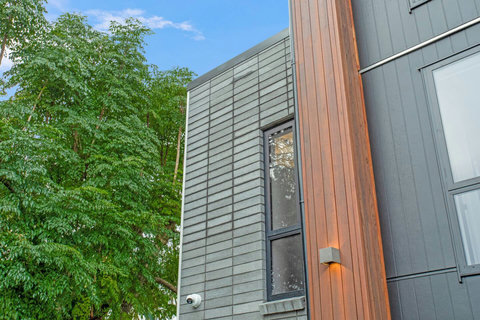 Architectural details on the house.