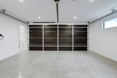 You can park two vehicles in the garage, and there is an electronic charger if you drive a hybrid or electric vehicle.