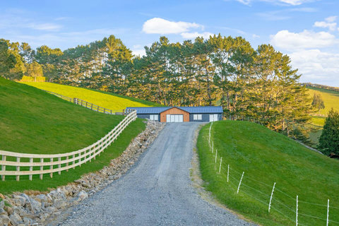 View of the house and surrounding fields.