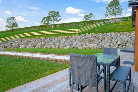 Dine al-fresco style on the deck in the warm summer evenings.