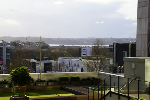 View from the apartment looking towards the harbour in the distance.
