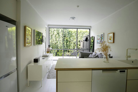 The kitchen is handy if you want to cook meals in-house.