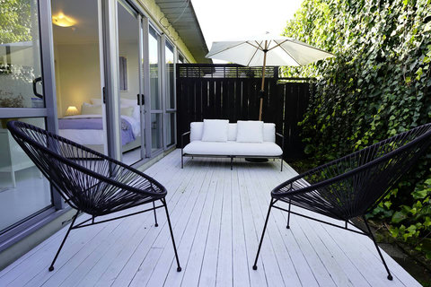 Lovely spot to sit and enjoy your morning coffee.