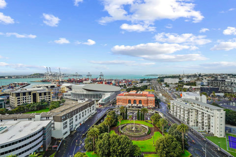 The view from the conservatory area overlooking the city and harbour.