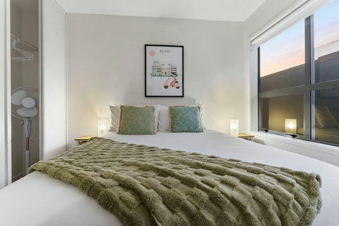 There is plenty of storage in the wardrobe for all your personal belongings.