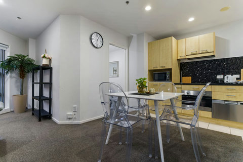 The dining room and kitchen are in the open-plan living spaces.