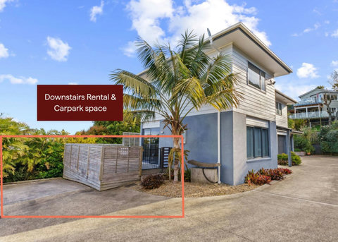 There is a downstairs rental with its own carparking space that is separate from your space.