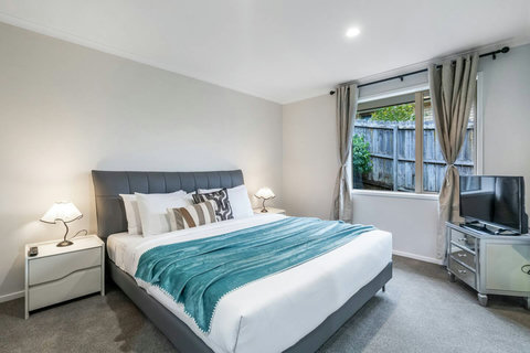 The main bedroom has a handy TV so you can watch TV in bed.