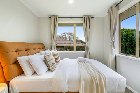 All of the bedrooms are cosy with throws and pillows.