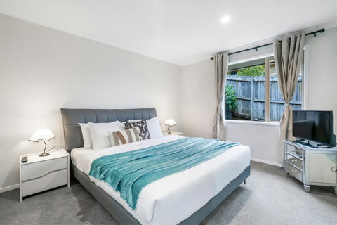 The Super-King bed in the main bedroom gives lots of sleeping space.