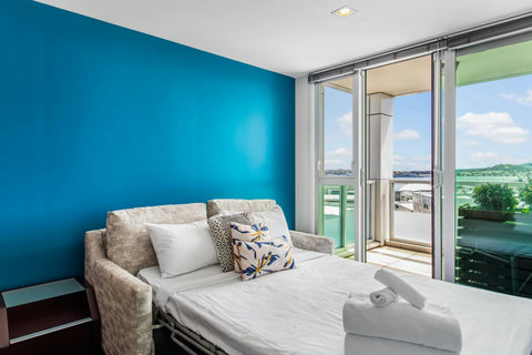 Sofa bed is set up as a double bed, but you can change it to a sofa if you prefer.