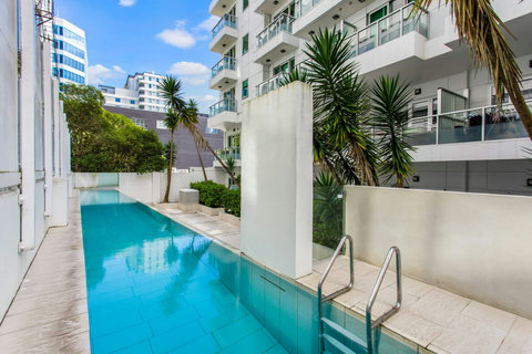 Communal swimming lap pool is located on the first floor.