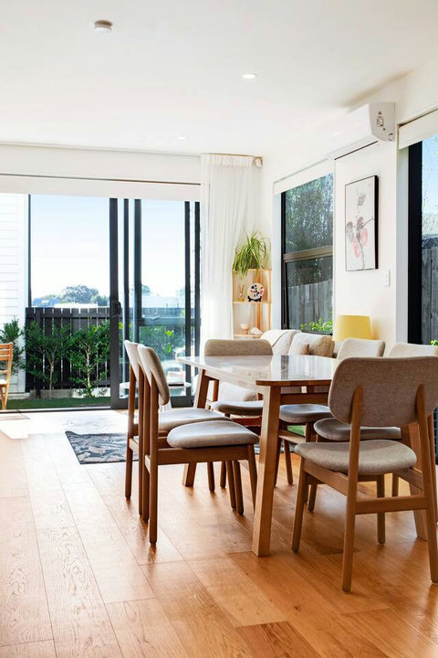 There is air-conditioning in this area which will keep you cool in Summer and warm in Winter.