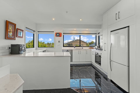 The kitchen is handy if you want to cook meals in-house.