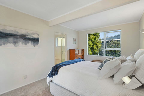 The main bedroom has access to the bathroom making it very convenient to access.