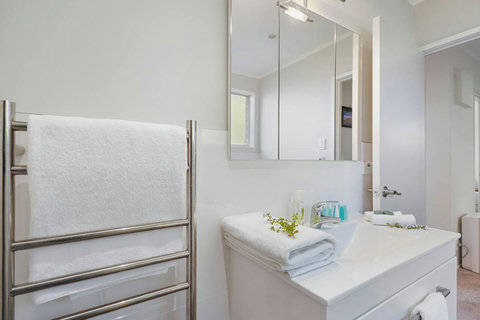 Step out of the shower or bath and enjoy warm white fluffy towels.