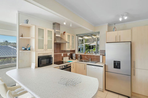 There is plenty of space in the kitchen to create meals from scratch.