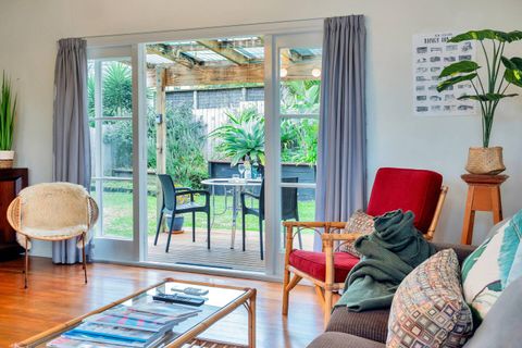 Open the French doors and enjoy the indoor/outdoor flow onto the deck area.
