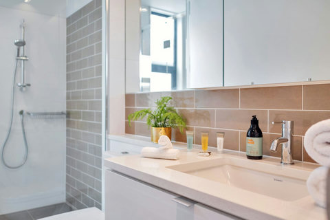 Step out of the shower and enjoy the warm, fluffy towels on the heated towel rail.