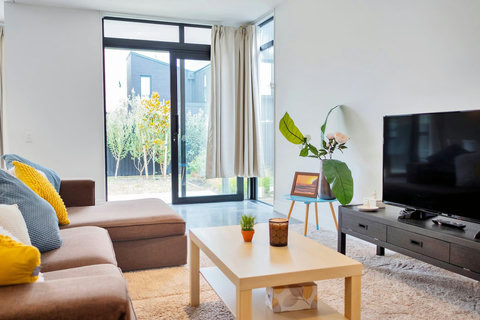 There is another ranch slider in the lounge area making this house light and bright.