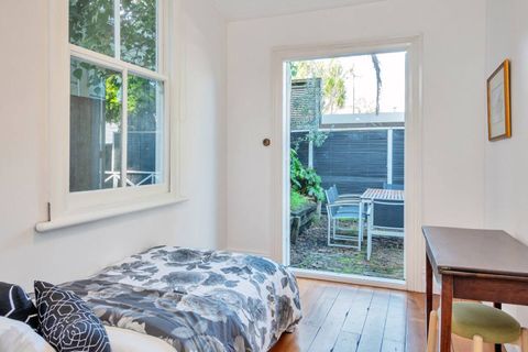French door opens on to the outdoor dining area.