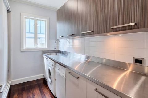 There is a convenient washing and dryer in the separate laundry area.