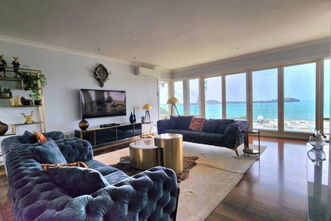 Enjoy the fireplace that will keep you warm in winter while relaxing on the sofa and watching TV.
There is some construction happening; please see the updated view out through the bi-fold doors.