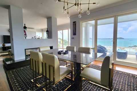 You can see the view from the dining room.