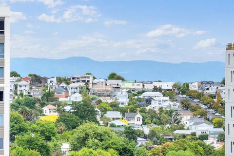 View of the Waitakere Ranges in the distance and the Ponsonby Ridge. On the Left the top of Anglesea Street where you can take the best photos of the City including the Sky Tower. It is on the Inner Link Bus Route.