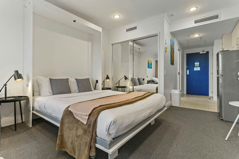 There is bedside lamps for the extra light at night.