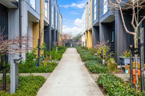 The carpark is just a short walk away from the townhouse front door.