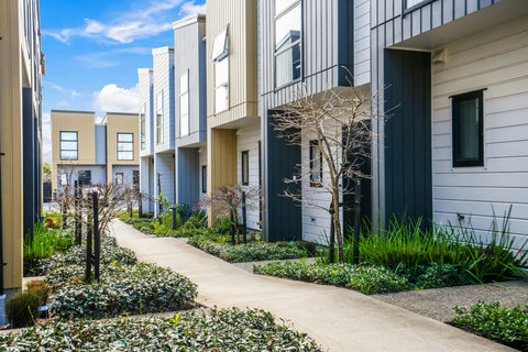 The carpark is just a short walk away from the townhouse front door.