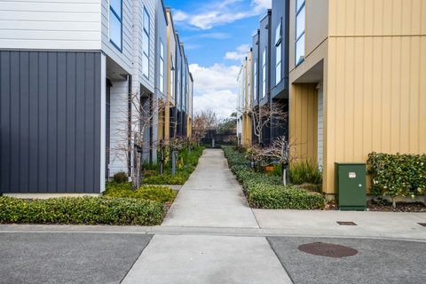 The carpark is just a short walk away from the townhouse front door.
