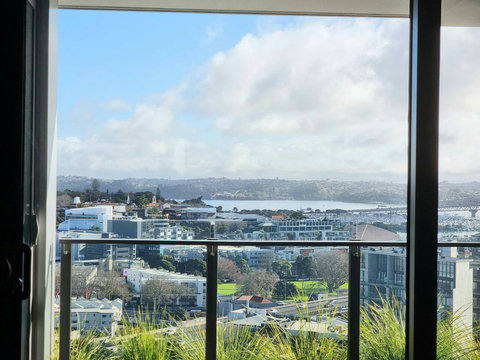 This view overlooks St Marys Bay and looks towards the Chelsea Sugar Works in Birkenhead.