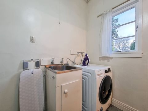 There is a front-loading washing machine you are welcome to use if you are staying longer.