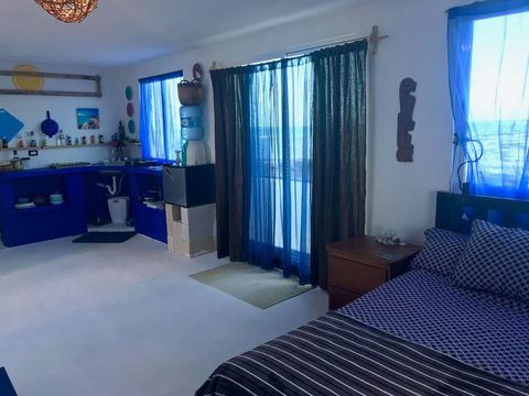 double bed in penthouse studio