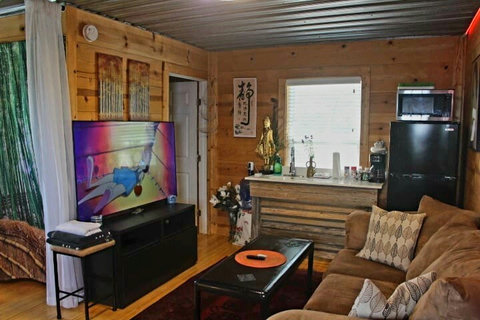70 inch Smart TV for all your after lake viewing pleasure's!  

Kitchenette, Coffee Maker, Microwave