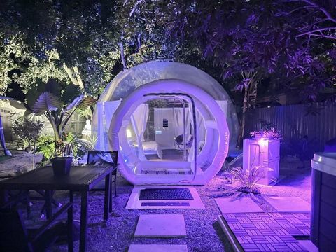 front entrance of our glamping tent