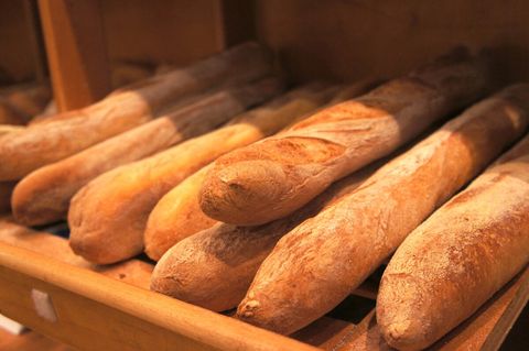 Fresh bread baked daily nearby.