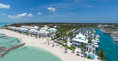 Palm Cay Front View with Marina