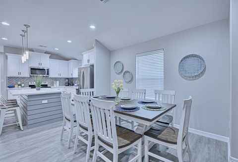 Large dining table seats 8.